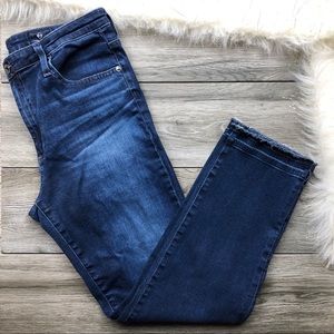 AG denim The Isabelle high rise straight crop